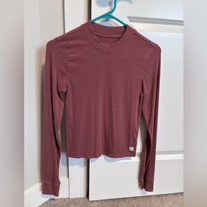 Vuori Women's Long Sleeve mock neck Top - Dusty Rose